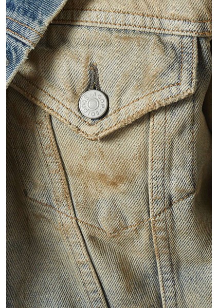 Mavi Kapüşonlu Ceket - %100 Pamuk - Eco-Stonewash Etkisi ile Özgün Tasarım indirimleri