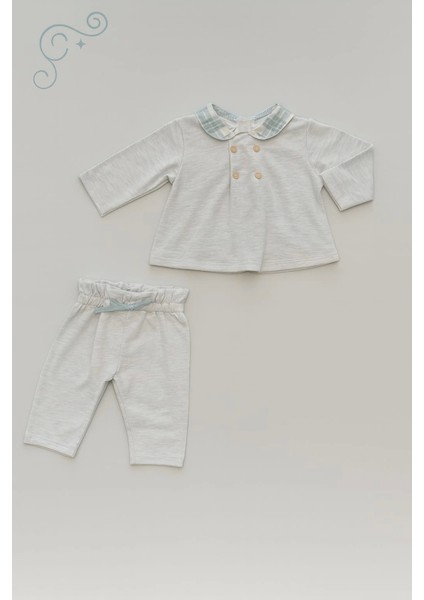 Fiyonklu Yaka Detaylı 2’li Bebek Takımı fiyatları