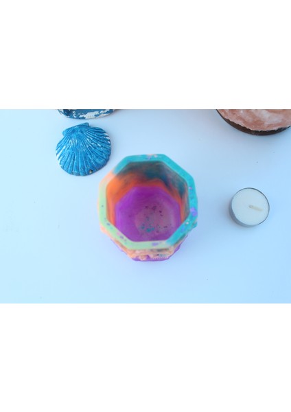 El Yapımı Epoksi Reçine Şık Tasarım Saksı/dekoratif Objeler (Çiçeksiz) - Kadın Emeği indirimleri