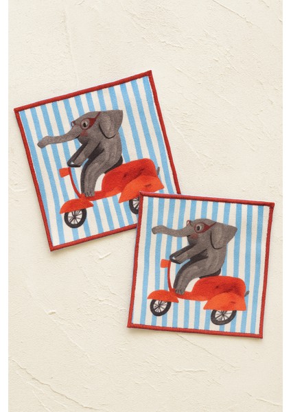 2’li Dijital Baskılı Nakış Detaylı Kokteyl Peçete Ds9 fiyatları