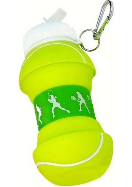 Tenis Topu Şekilli Akordiyon Su Şişesi Pratik Kullanımlı Su Şişesi fiyatları