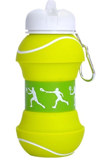 Tenis Topu Şekilli Akordiyon Su Şişesi Pratik Kullanımlı Su Şişesi modelleri