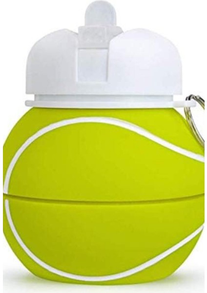 Tenis Topu Şekilli Akordiyon Su Şişesi Pratik Kullanımlı Su Şişesi fırsatları