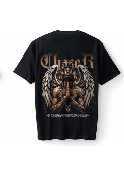 Chaser Dark Angel Streetwear Oversize Unisex Tişört T-Shirt