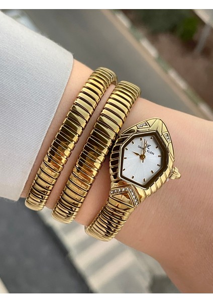Ayarlanabilir Kordon Yılan Modeli Kadın Kol Saati