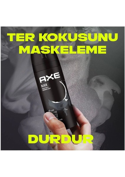3 Adet Axe Erkek Deodorant & Bodyspray Black 48 Saat Etkileyici Koku Vücut Spreyi 150 ml fiyatları