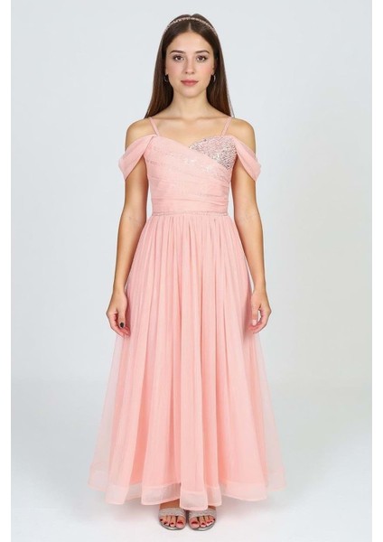 Dilina Kız Çocuk Şifon Abiye M00747