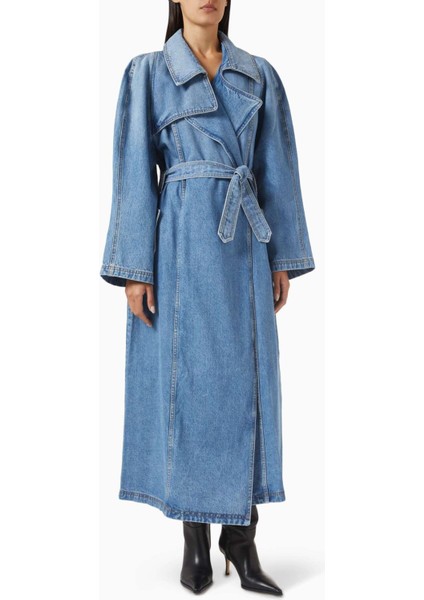 Kosmo Trençkot - Mavi - Denim Kumaş, Rahat Siluet, Şık ve Dayanıklı Tasarım