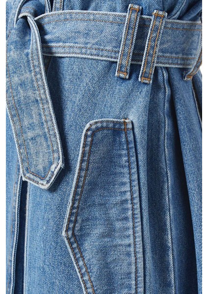 Kosmo Trençkot - Mavi - Denim Kumaş, Rahat Siluet, Şık ve Dayanıklı Tasarım fırsatları