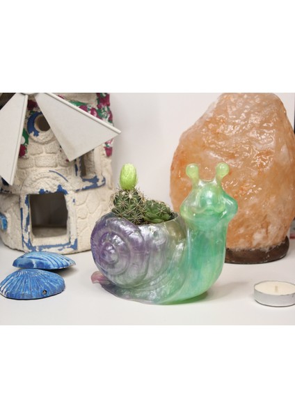 El Yapımı Epoksi Reçine Şık Tasarım Saksı/dekoratif Objeler (Çiçeksiz) - Kadın Emeği fırsatları