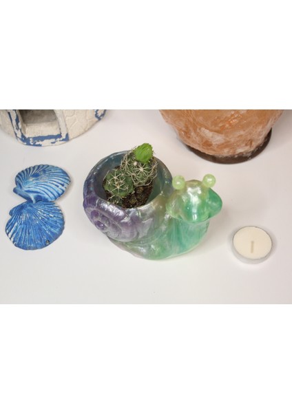 El Yapımı Epoksi Reçine Şık Tasarım Saksı/dekoratif Objeler (Çiçeksiz) - Kadın Emeği indirimleri