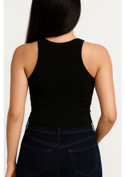 %100 Pamuk Halter Yaka Pamuk Fitilli Atlet – Basic & Rahat Kadın Üst modelleri