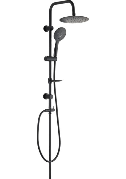 Rain Slim Tepe Duş Seti Mat Siyah 53220-2M