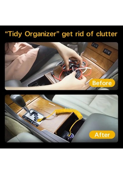 65W Çoklu 4in1 USB Type-C ve Lightning Spiral Şarj ve Data Kablosu 1.5m