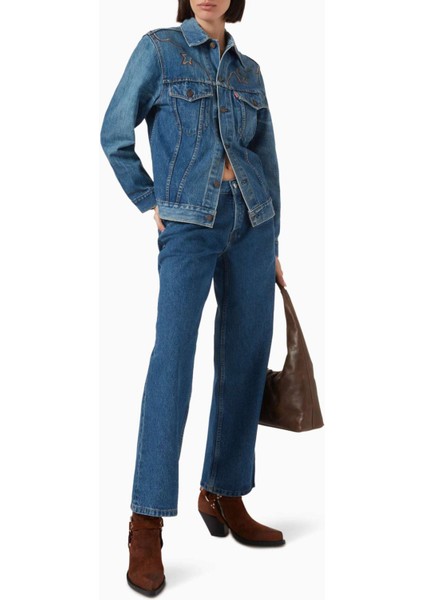 Rodeo Vintage Ceket - Mavi - Denim Kumaş Içeriği ile Şıklığınızı Tamamlayın fiyatları