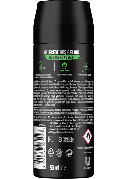 2 Adet Axe Africa Erkek Deodorant Sprey 150 ml