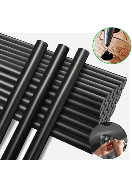 50 Adet 1 kg 11mm Kalın Siyah Güçlü Mum Silikon Çubuk Silikon Dıy Pdr Boyasız Göçük Onarım Malzemesi
