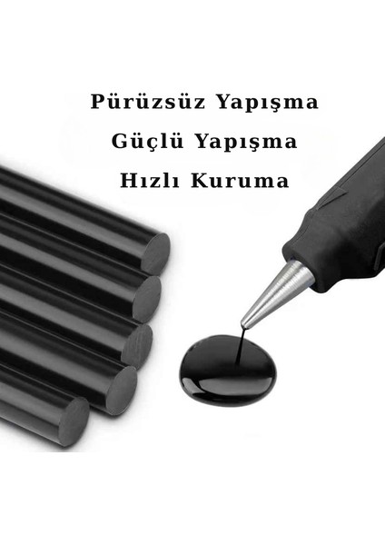 50 Adet 1 kg 11mm Kalın Siyah Güçlü Mum Silikon Çubuk Silikon Dıy Pdr Boyasız Göçük Onarım Malzemesi fiyatları