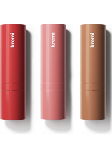 Allık Ruj Göz Farı Kiss&blush 3lü Set Metal Kutu I Makyaj Makeup | Stick | Seramid Skualen Vitamin E fiyatları