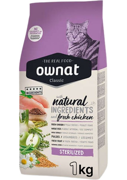 Sterilised Kısır Yetişkin Açık 1 kg Kedi Maması