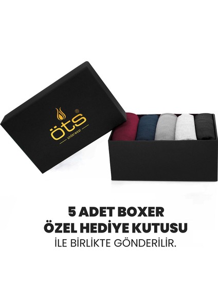 Premium 5’li Erkek Modal Boxer - Hediye Kutulu, Ultra Yumuşak Modal Kumaş, Esnek Kalıp, Etiketsiz ve Kaliteli Boxer fiyatları