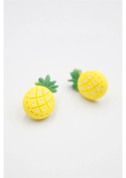 Ananas Hamur Küpe - Çok Renkli