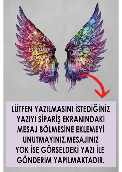 Kişiye Özel Yazılı LED Işıklı Tablo Epoksi Cam Tablo Violet Mor Melek Kanadı fırsatları