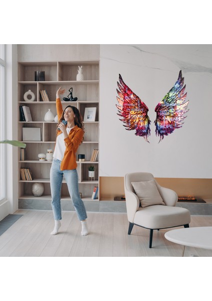 Kişiye Özel Yazılı LED Işıklı Tablo Epoksi Cam Tablo Violet Mor Melek Kanadı