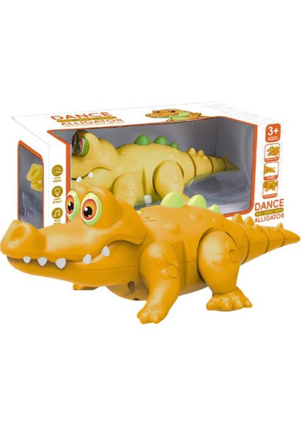 Emeklemeye Yardımcı Pilli Işıklı Müzikli Yürüyen Tatlı Timsah