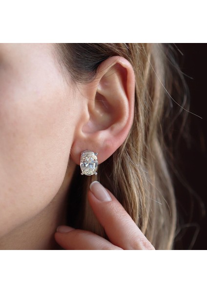 Oval Kesim Tek Taş Modeli 4,5ct 925 Ayar Gümüş Sky Diamond Set fiyatları