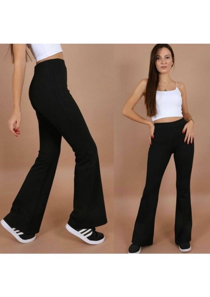 Taytium Kadın Siyah Ispanyol Paça Toparlayıcı Tayt fiyatları