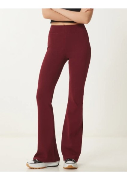 Yüksek Bel Kemerli Ispanyol Geniş Paça Dalgıç Kumaş Tayt fiyatları