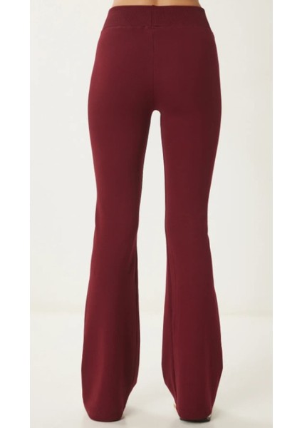 Yüksek Bel Kemerli Ispanyol Geniş Paça Dalgıç Kumaş Tayt modelleri