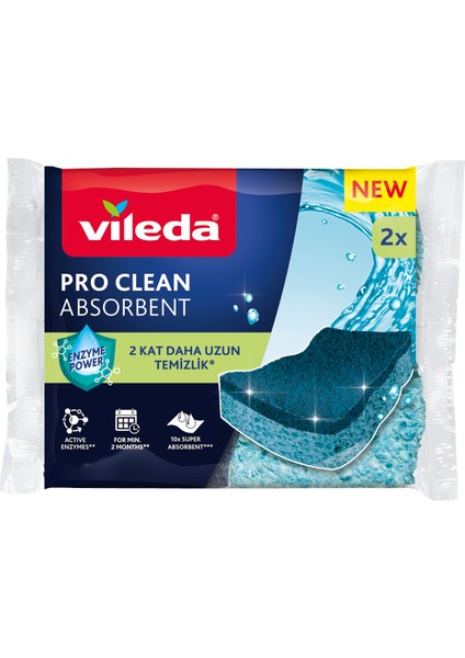 2'li Pro Clean Viskoz Selüloz Bulaşık Süngeri