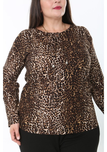 Kadın Desenli Likralı Yünlü Viskon Bluz fiyatları