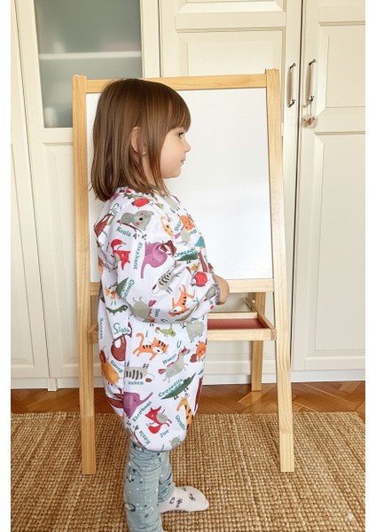 3-6 Yaş, Zoo, Sıvı Geçirmez, Makinede Yıkanabilir, Uzun Kollu Çocuk Faaliyet, Aktivite Mama Önlüğü fırsatları