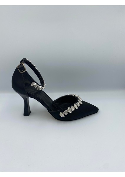 Allys Saten Kristal Taş Detaylı 9 cm Topuklu Kadın Ayakkabı indirimleri