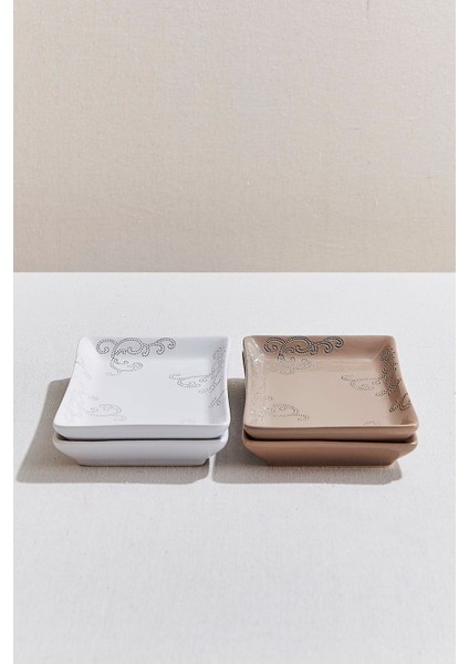 Dantel Seramik 4'lü Tabak Seti fiyatları