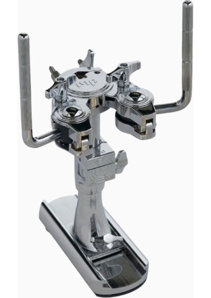 9000 Serisi Bas Davul Çift Tom Montajı, Krom, Stabil ve Dayanıklı