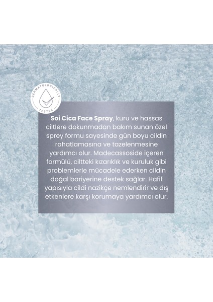 Soi Cica Yüz Spreyi – Hassas ve Kuru Ciltler İçin Nemlendirici & Rahatlatıcı Sprey 100 ml fiyatları