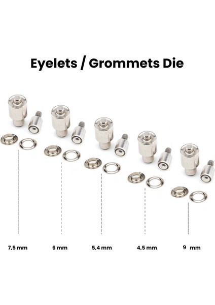 Çıtçıt Rivet Kuşgözü Pres Makinesi Kalıplı Tam Set fırsatları