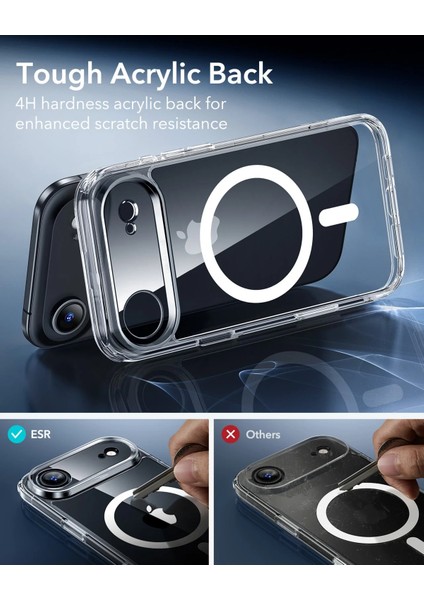 Apple iPhone 17 Air Kamera Kontrol Koruma Butonlu Classic Hybrid Magsafe Kapak + Cam Hediyeli Set fırsatları