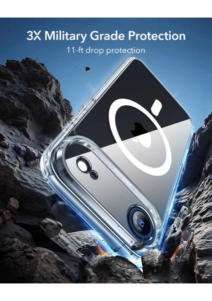 Apple iPhone 17 Air Kamera Kontrol Koruma Butonlu Classic Hybrid Magsafe Kapak + Cam Hediyeli Set