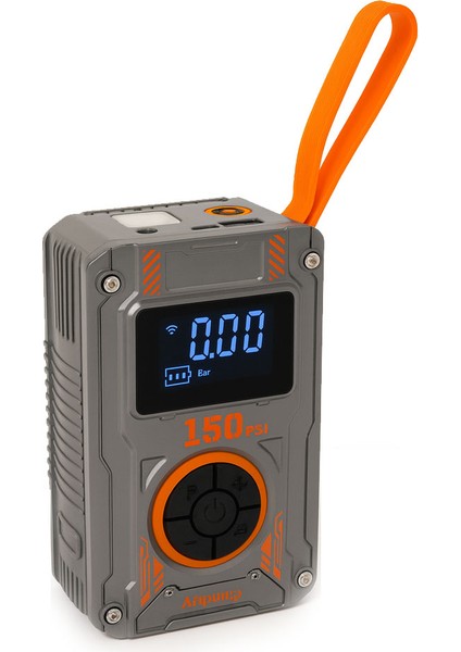 MC6619 | Taşınabilir Dijital Hava Kompresörü | 150 PSI | Şarjlı | LED Işıklı | Lastik Şişirme Pompası | USB Çıkışlı | Araç & Bisiklet & Top Uyumlu