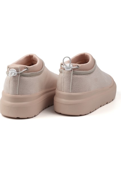 Kadın Krem Süet Içi Kürklü Bot - Kalın Tabanlı, Rahat, Kaymaz, Günlük ve Kışlık fiyatları