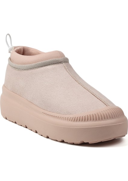 Kadın Krem Süet Içi Kürklü Bot - Kalın Tabanlı, Rahat, Kaymaz, Günlük ve Kışlık modelleri