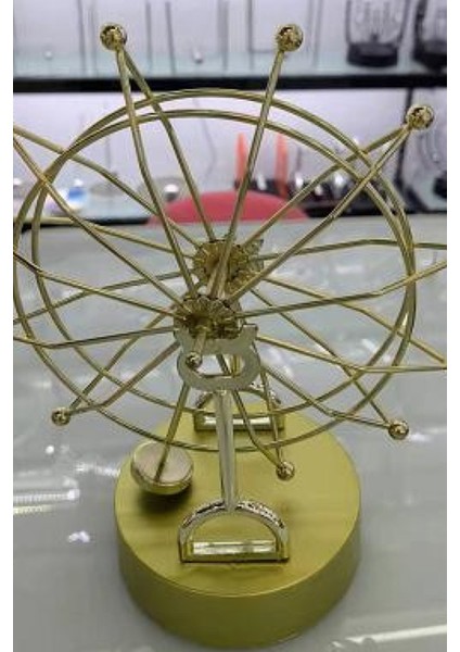 Dönme Dolap Şekilli Gold Renk Newton Denge Topu Hediyelik Dekor fiyatları