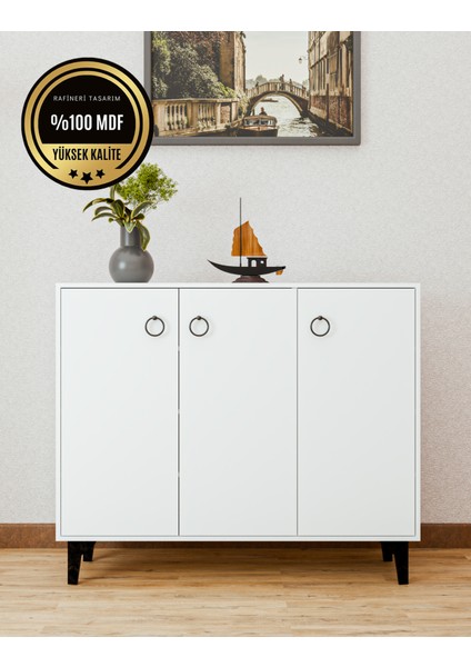 DF08102B Mdf Ayakkabılık Antre Hol Çok Amaçlı Dolap Ayakkabı Dolabı