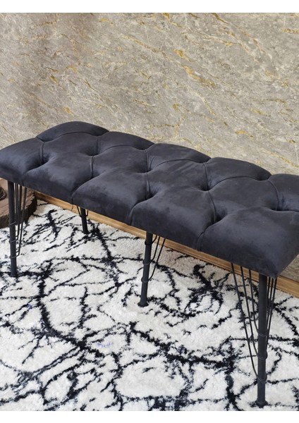 Metal Siyah Tel Ayaklı 100 cm Puf Bench - Puf - Bench - Oturak - Mutfak Oturağı - Antre Oturağı Füme Renk 100 x 40 Boyut/ebat fırsatları