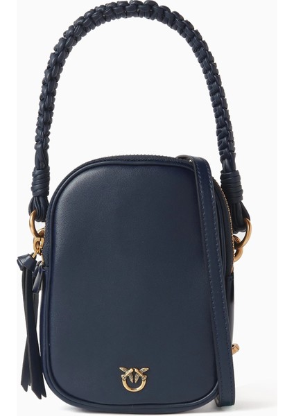 Deri Top-Handle Çanta Lacivert Çift Bölmeli Lüks Tasarım